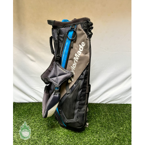 Used TaylorMade Cart Carry Stand Golf Bag 5-Way Blue/Gray/Black Cascata Rental