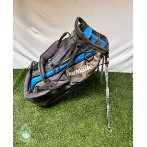 Used TaylorMade Cart Carry Stand Golf Bag 5-Way Blue/Gray/Black Cascata Rental