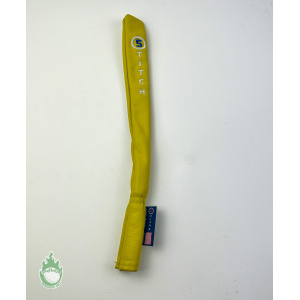 Used Stitch Golf Leather Yellow Alignment Stick Cover