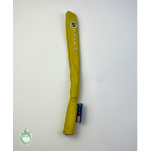 Used Stitch Golf Leather Yellow Alignment Stick Cover