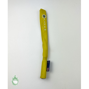 Used Stitch Golf Leather Yellow Alignment Stick Cover