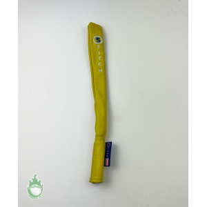 Used Stitch Golf Leather Yellow Alignment Stick Cover