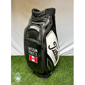 Used Titleist Staff Golf Bag Black Stitch w/ Canadian Flag & Name Embroidered