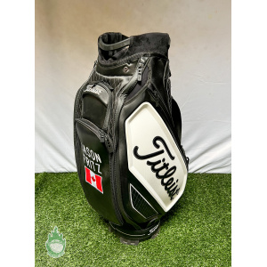 Used Titleist Staff Golf Bag Black Stitch w/ Canadian Flag & Name Embroidered