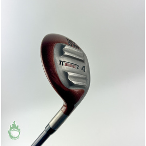 Used RH TaylorMade Ti Bubble 2 4 Hybrid 90g Stiff Flex Graphite Golf Club