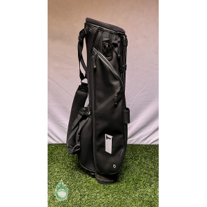 Used Vessel 2-Way Golf Black Stand Bag True Linkswear 6 Pockets