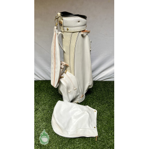 Used Vintage MacGregor White Golf Bag 14-way 5 Pockets Ships Free