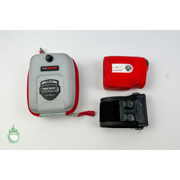 Used Bushnell Tour V4 Laser Rangefinder Slope Edition Magnetic Strap/Carry Case