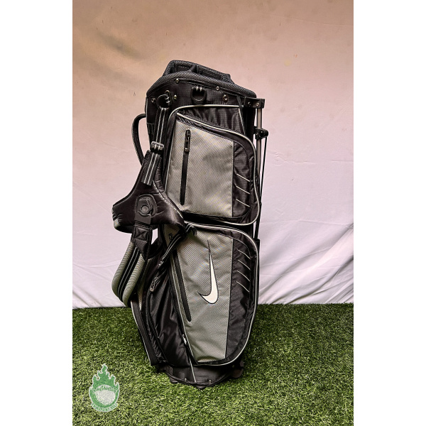 Used Black/Grey Nike Golf Stand Bag 8-Way With Strap