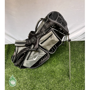 Used Black/Grey Nike Golf Stand Bag 8-Way With Strap & Rainhood