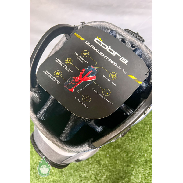 New 2022 Cobra Golf Bag 14 Way Ultralight Pro Cart Bag Gray White