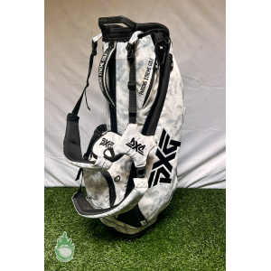 Used PXG Carry Stand Bag White Camo w/ BackPack Straps And Rainhood