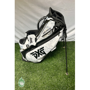 Used PXG Carry Stand Bag White Camo w/ BackPack Straps And Rainhood