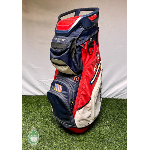 Used Sun Mountain C-130 Cart/Cary USA Flag Golf Bag 14-Way Ships Free