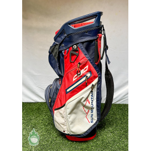 Used Sun Mountain C-130 Cart/Cary USA Flag Golf Bag 14-Way Ships Free