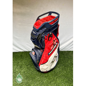 Used Sun Mountain C-130 Cart/Cary USA Flag Golf Bag 14-Way Ships Free