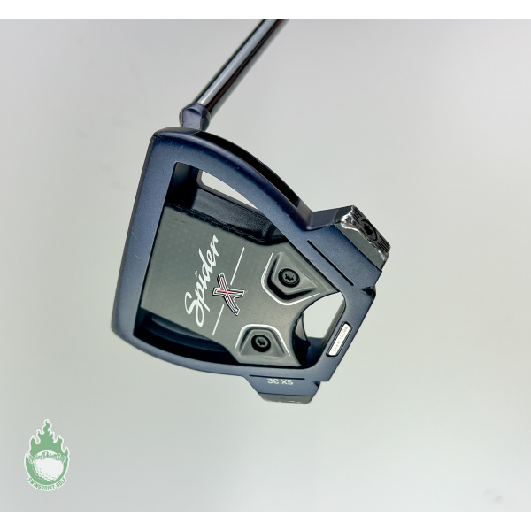 Used Right Handed TaylorMade Spider X Navy 35" Putter Black Steel Golf Club