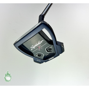 Used Right Handed TaylorMade Spider X Navy 35" Putter Black Steel Golf Club