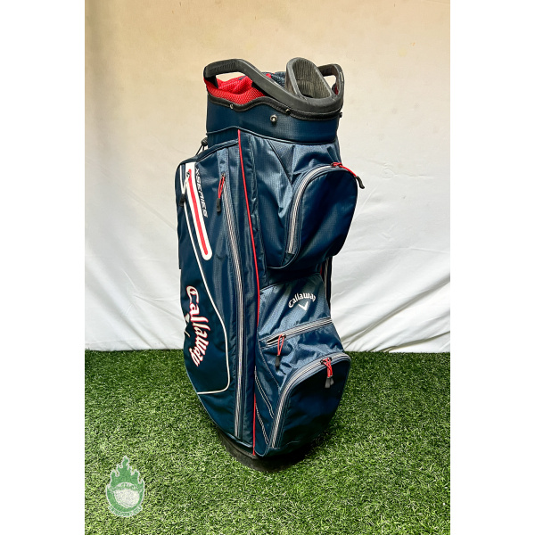 Used Callaway X-Series 14-Way Golf Cart Carry Golf Bag Blue/Red Ships Free