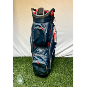 Used Callaway X-Series 14-Way Golf Cart Carry Golf Bag Blue/Red Ships Free