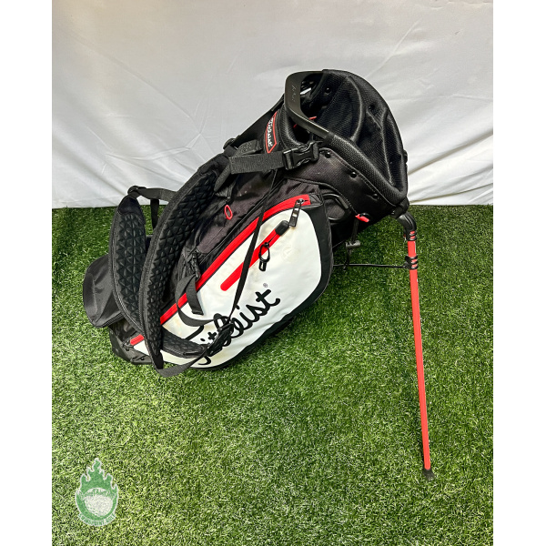 Titleist Player 4+ Golf Stand Bag 4-Way Divided Red/Black Dual