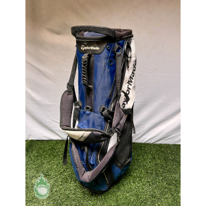 Used TaylorMade Cart Carry Stand Golf Bag 5-Way Blue/Black/White Cascata Rental