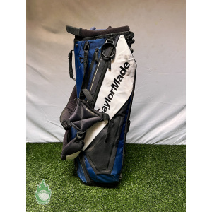 Used TaylorMade Cart Carry Stand Golf Bag 5-Way Blue/Black/White Cascata Rental