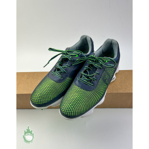 Used FootJoy FJ HyperFlex Golf Shoes Men's Size 9.5 Blue Green FTF 2.0 FlexGrid