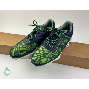 Used FootJoy FJ HyperFlex Golf Shoes Men's Size 9.5 Blue Green FTF 2.0 FlexGrid