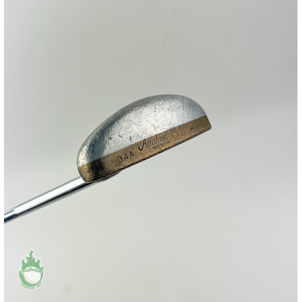 Used Right Handed Acushnet Bullseye Mallet 34" Golf Putter Bullet Grip