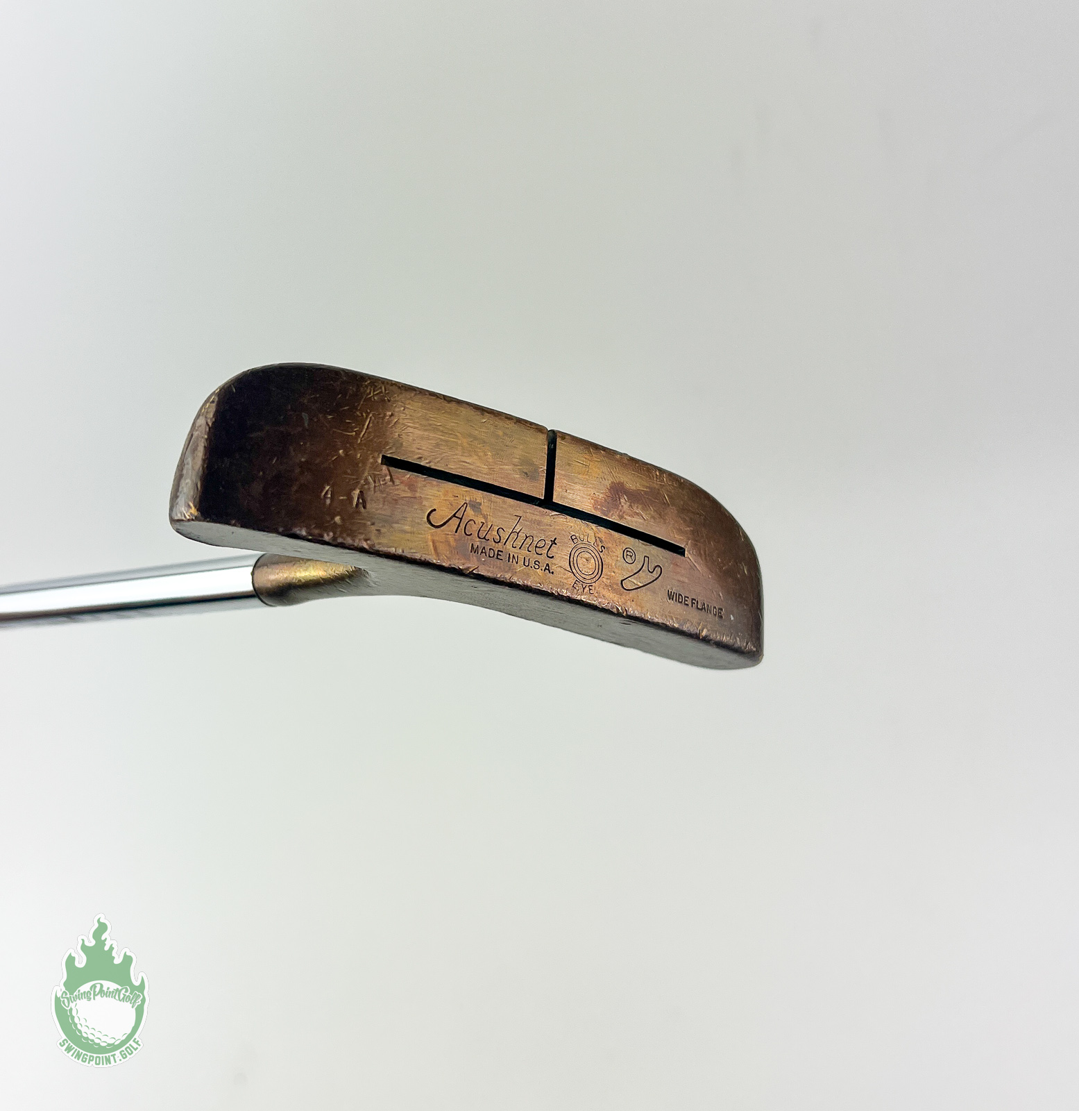 ビンテージ　アクシネット　Acushnet BULLS EYE Vintage TITLEIST Acushnet Bullseye Brass Putter Steel Made