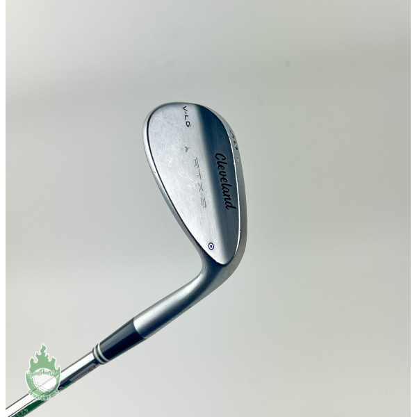 Used RH Cleveland RTX-3 V-LG Satin Wedge 60*-6 Wedge Flex Steel Golf Club