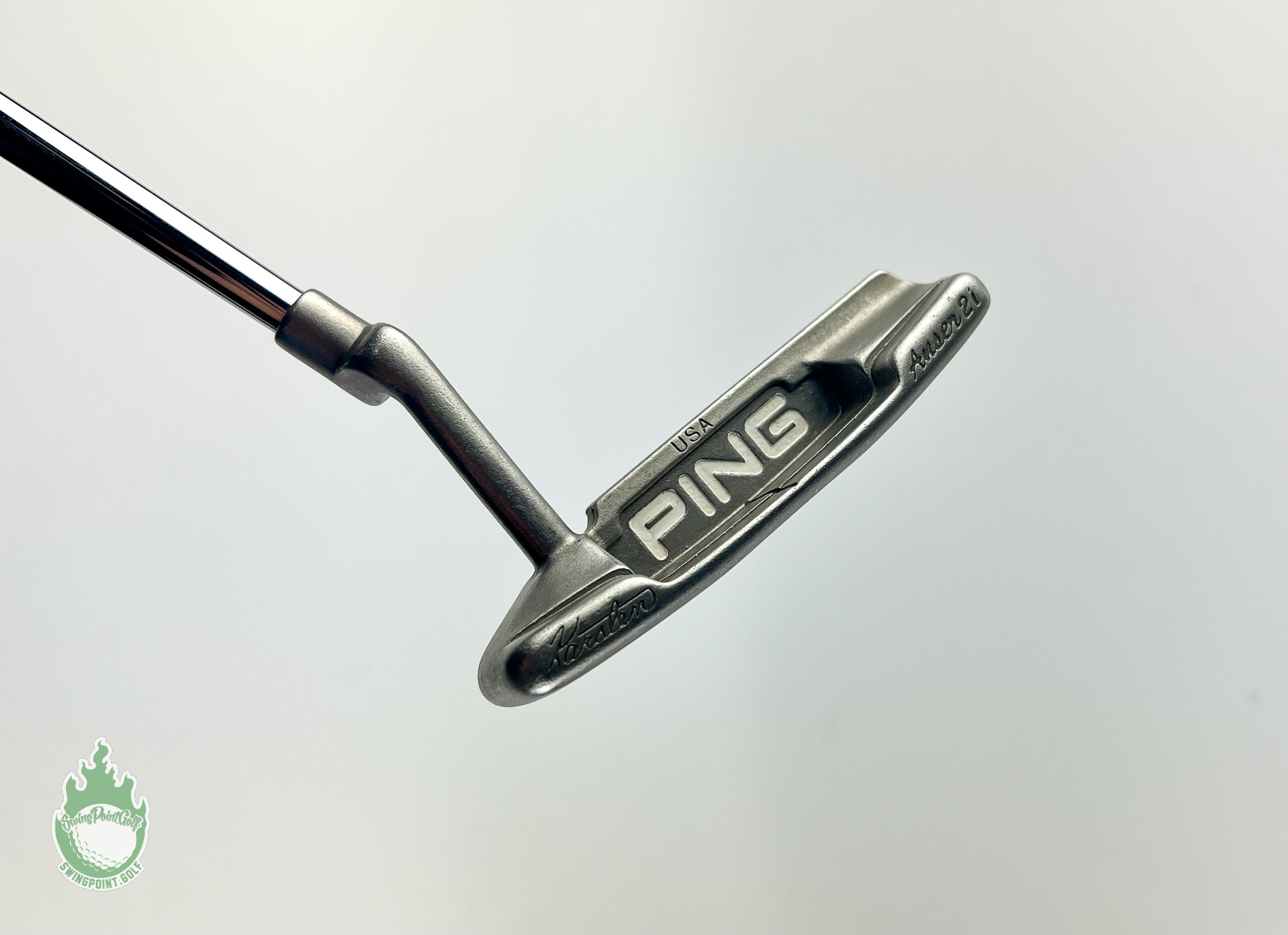 Used Right Handed Ping Karsten Anser 2i ISOPUR Putter 37″ Steel  display picture 1