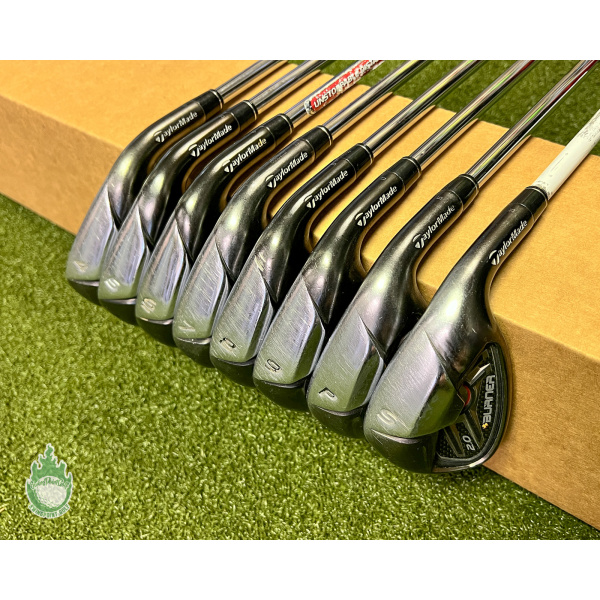 Used RH TaylorMade Burner 2.0 Irons 4-PW/SW 85g Stiff Flex Steel Golf Club Set