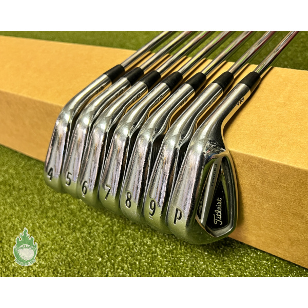 Used Titleist AP2 716 Forged Irons 4-PW AMT S300 Stiff Flex Steel Golf Club Set