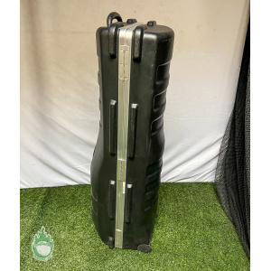 Used SKB Black Golf Bag Travel Case Hardshell with Wheels and Handles- No Key