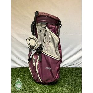 Used Titleist Golf Cart/Carry Stand Bag 4-Way Purple Dual Straps & Rainhood