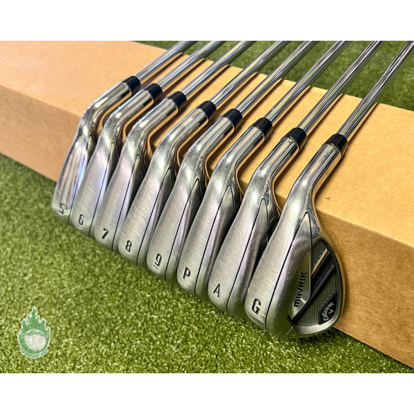 Used RH Callaway Mavrik Irons 5-PW/AW/GW Elevate 95g Regular Steel Golf Set