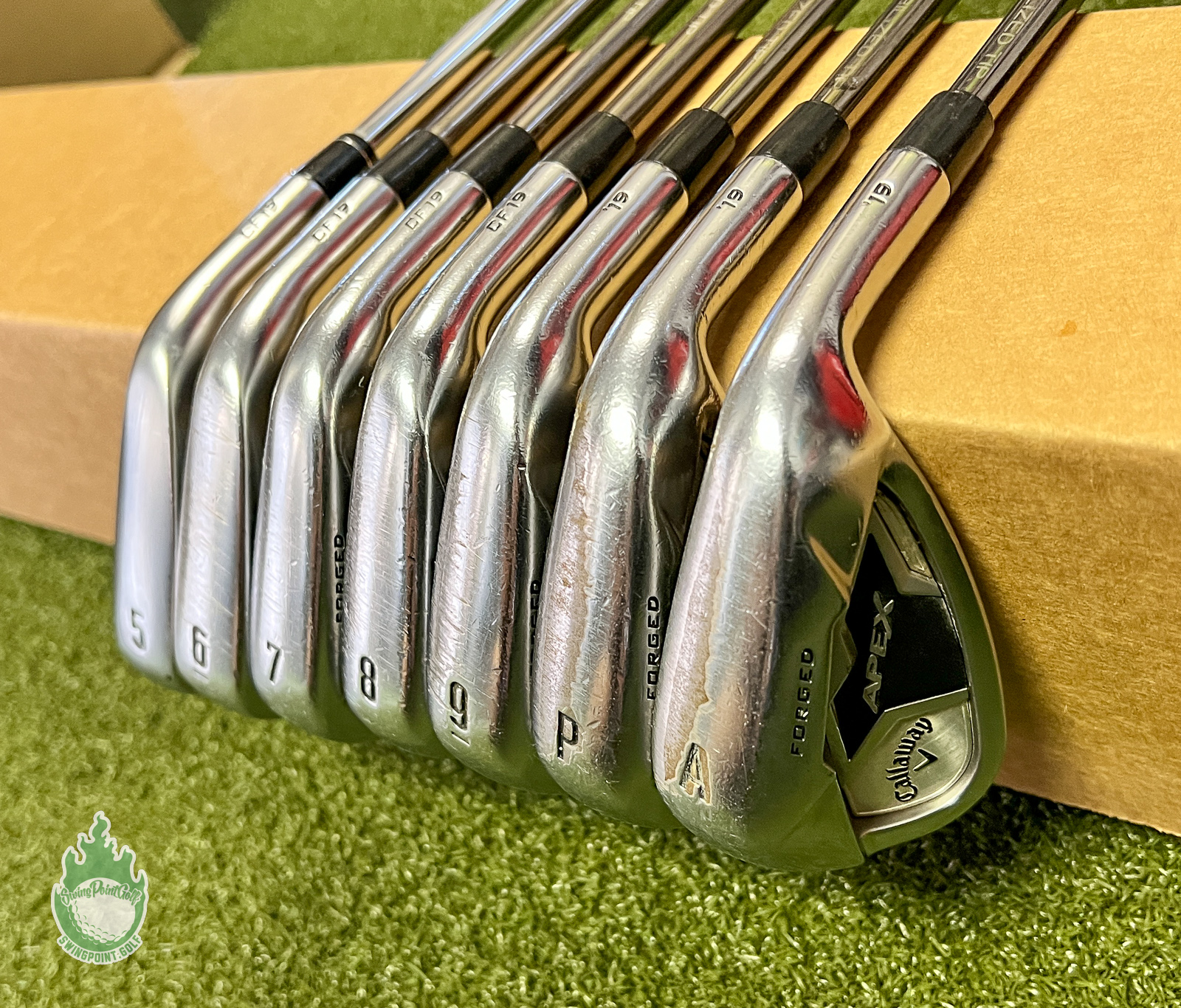 Used Callaway APEX Forged '19/CF19 Irons 5-PW/AW recoil 470 Stiff Graphite  Set · SwingPoint Golf®