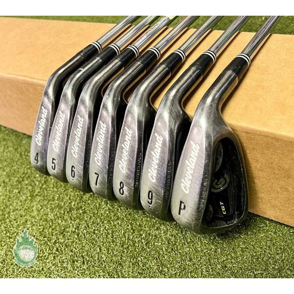 Used RH Cleveland CG7 Black Pearl Irons 4-PW Regular Flex Steel Golf Club Set