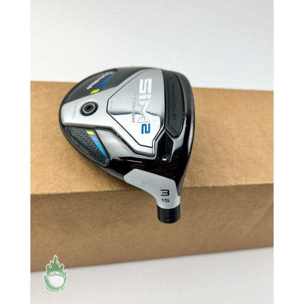 Used RH Tour Issue 2021 TaylorMade SIM 2 Titanium 3 Wood 15* HEAD ONLY Golf