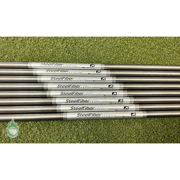 New Aerotech Steelfiber i110cw 110g S-Flex Iron Shafts 3-PW .355