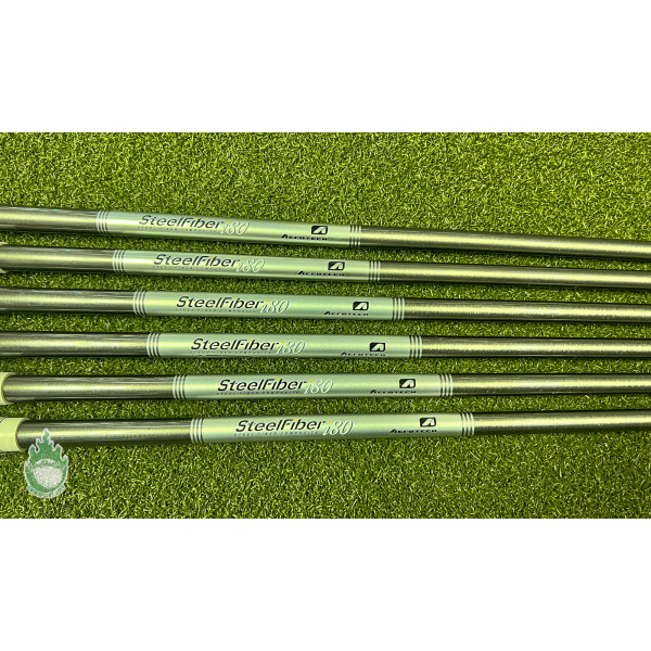 Used Aerotech Steelfiber i80 80g S-Flex Iron Shafts 5-PW Parallel