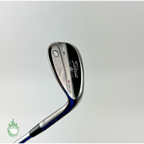 Used Titleist Vokey SM6 S Grind Steel Grey Wedge 58*-10 Wedge Flex Steel Golf