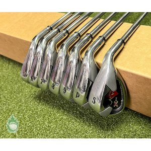 Used Right Handed Callaway X-24 Irons 5-PW/SW Uniflex Steel Golf Club Set