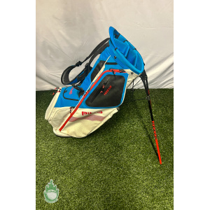 Used Ping Hoofer Golf Cart/Carry Stand Bag 5-Way Divided W/ Straps & Rainhood