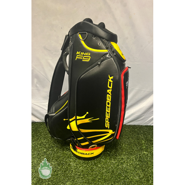 Used Embroidered Fowler Cobra King F9 6-Way Golf Staff Bag Black w