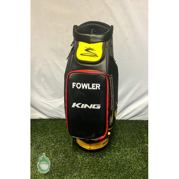 Used Embroidered Fowler Cobra King F9 6-Way Golf Staff Bag Black w
