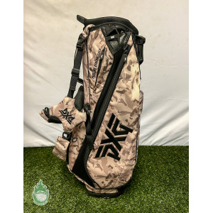 Used w/ Tags PXG Carry Stand Bag Desert Tan Camo w/ BackPack Straps No Rainhood