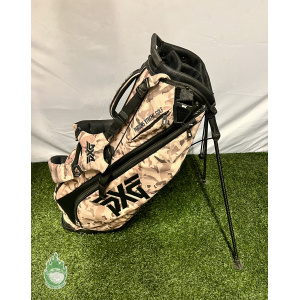 Used w/ Tags PXG Carry Stand Bag Desert Tan Camo w/ BackPack Straps No Rainhood